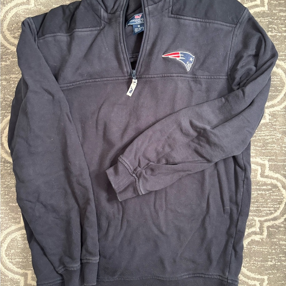 Patriots Vineyard Vines Shep Shirt 1/4 Zip Size M